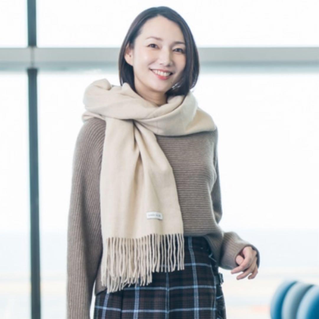 GOBI HANEDA カシミヤ100% 大判ストール ベージュ 羽田空港