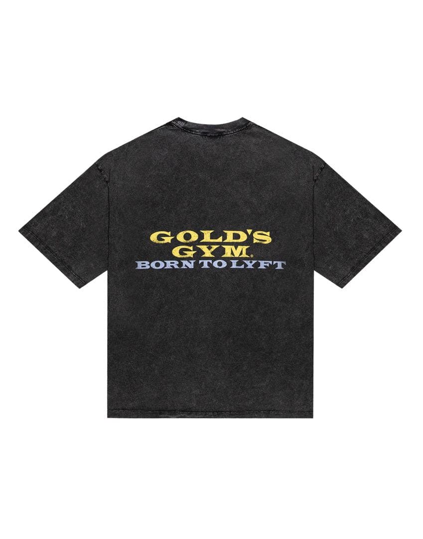 LÝFT×GOLD'S GYM★黒S★Tシャツ★ヴィンテージロゴ、コラボ、限定