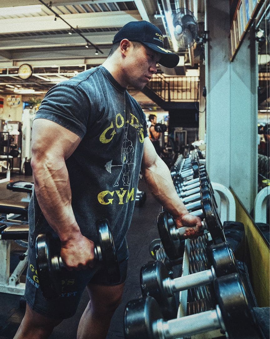 LÝFT×GOLD'S GYM★黒S★Tシャツ★ヴィンテージロゴ、コラボ、限定