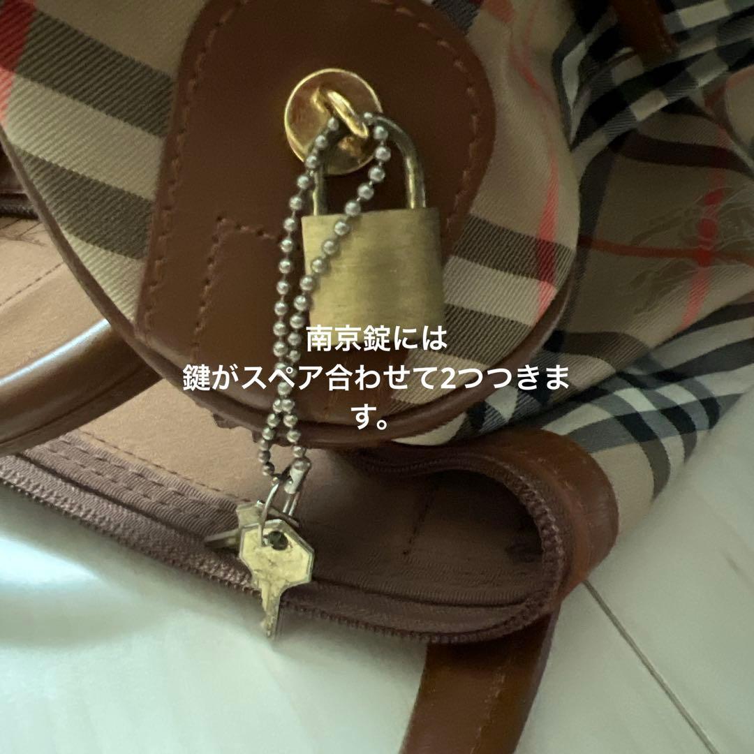 最終価格　Burberry チェック柄 ボストンバッグ 南京錠付き　ビンテージ