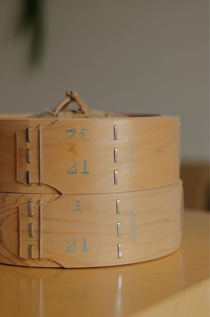ほぼ新品 木曽駒印 ヒノキ　セイロ 21cm