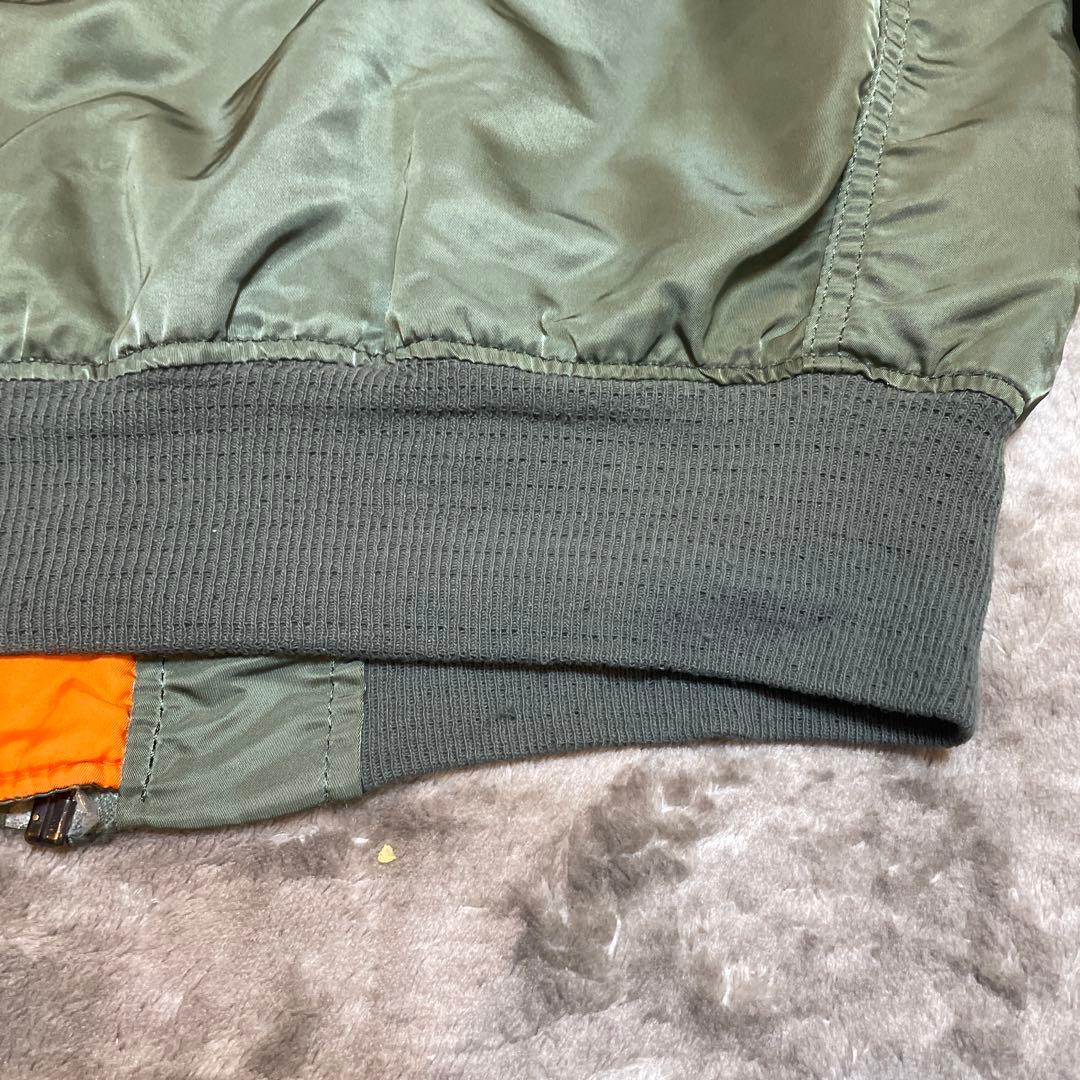 90s USA製Alpha Industries MA-1 オリーブグリーンM