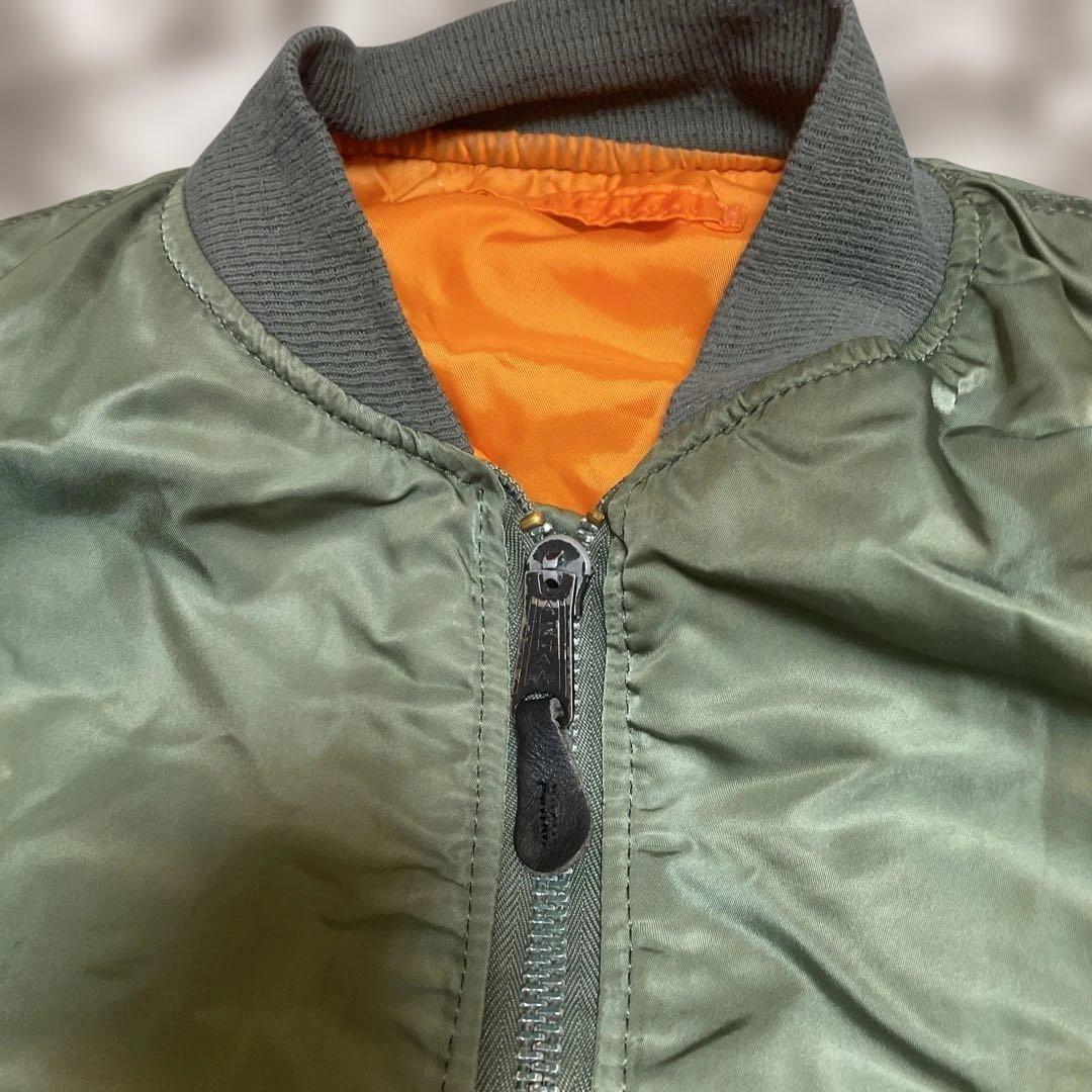 90s USA製Alpha Industries MA-1 オリーブグリーンM