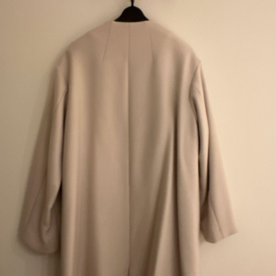 SHIPS シップスBELLANDI ノーラペルコート 白 40