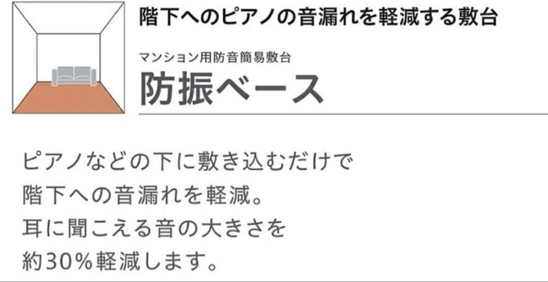 3枚セット　ピアノ　防振ベース　防音マット　大建工業