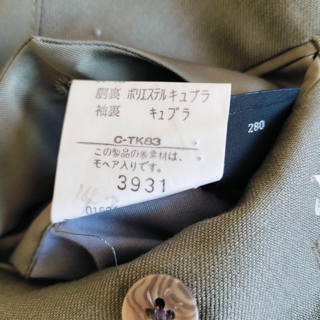 【美品】BURBERRYS 金釦 ダブル AB6 オリーブグリーン モヘヤ混