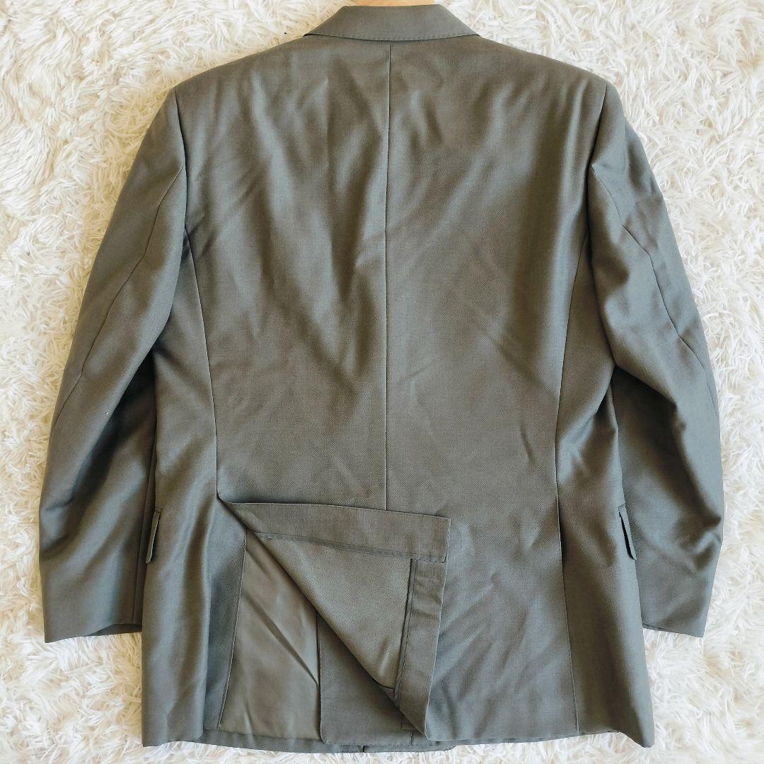 【美品】BURBERRYS 金釦 ダブル AB6 オリーブグリーン モヘヤ混
