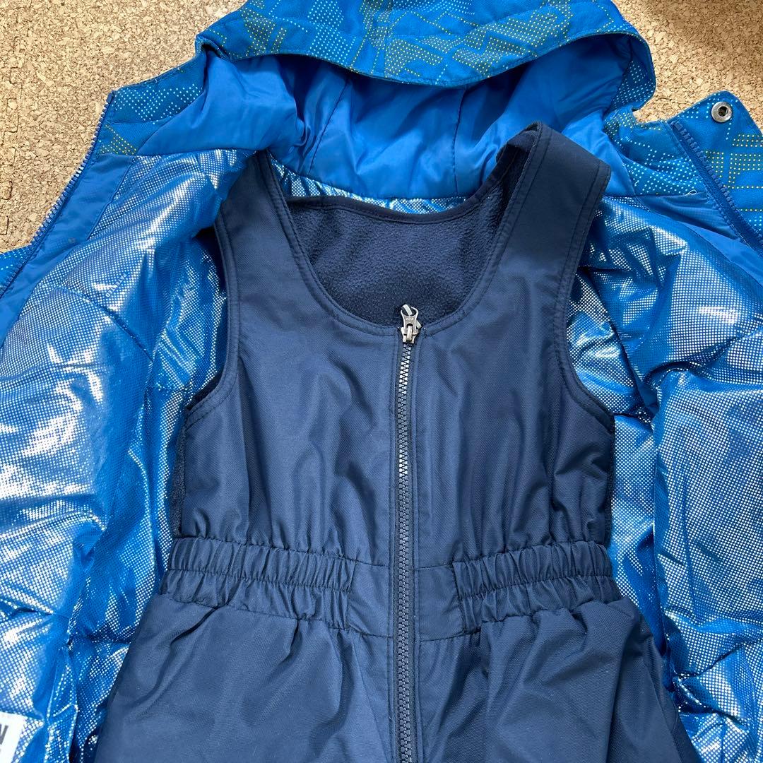 Columbia 子ども用 スキーウェア 青 幾何学模様　120 xs
