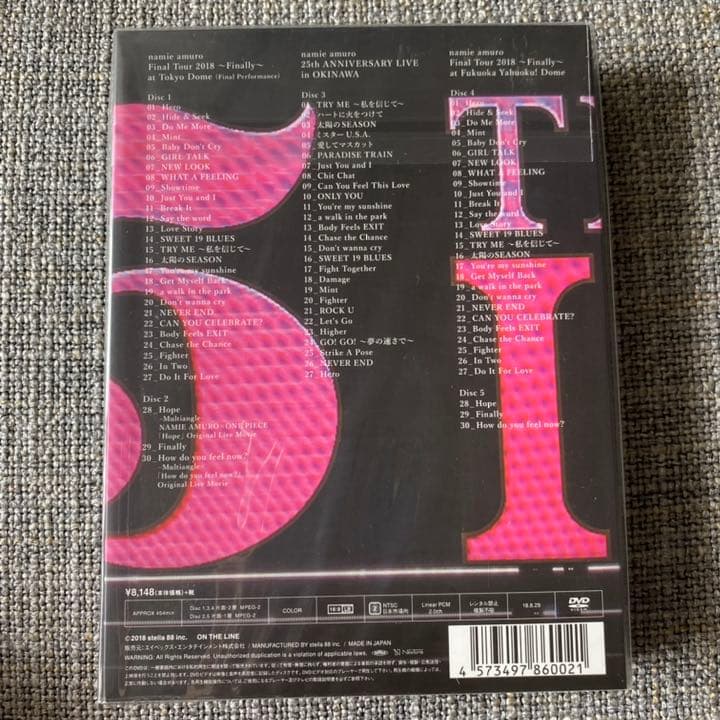 新品未開封✴︎安室奈美恵/Finally 福岡ヤフオク公演 初回盤DVD5枚組