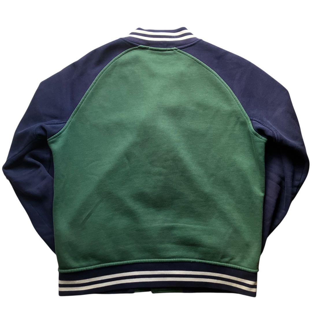 POLO RALPH LAUREN スウェットスタジャン 刺繍 ロゴボタン 緑