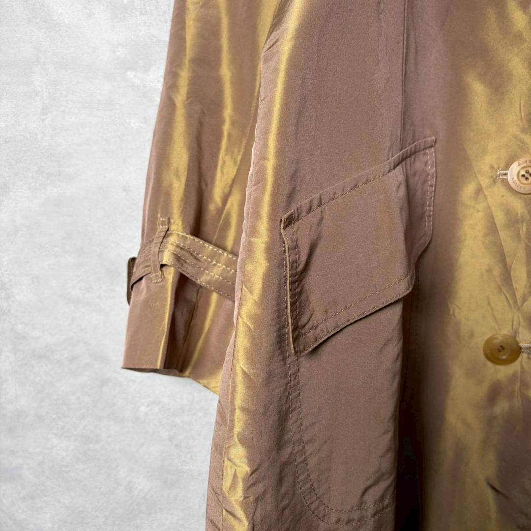 専用Aquascutum シルク100% 高級 光沢 トレンチコート N2737