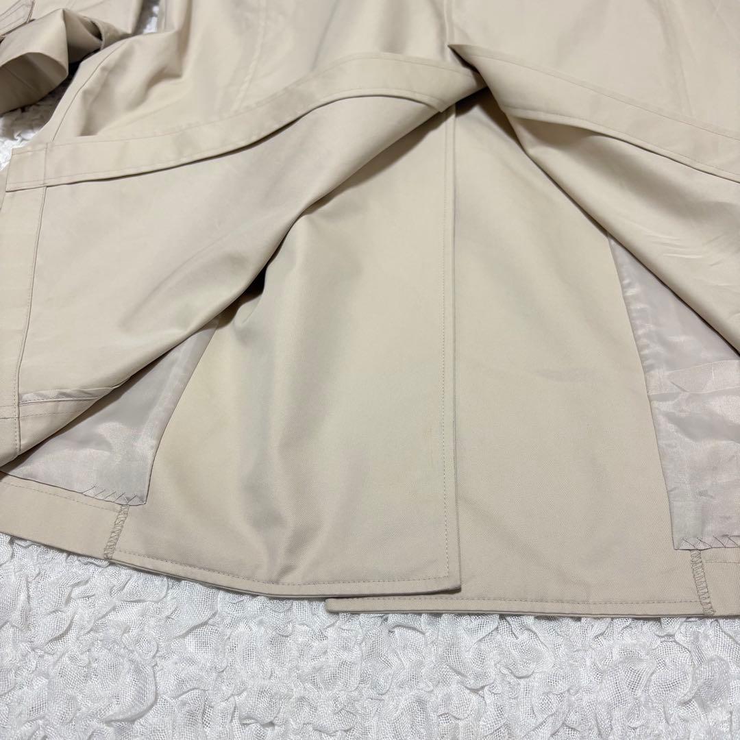 23区 コットンエステルギャバジン ロング トレンチコート　ダブルブレスト　40