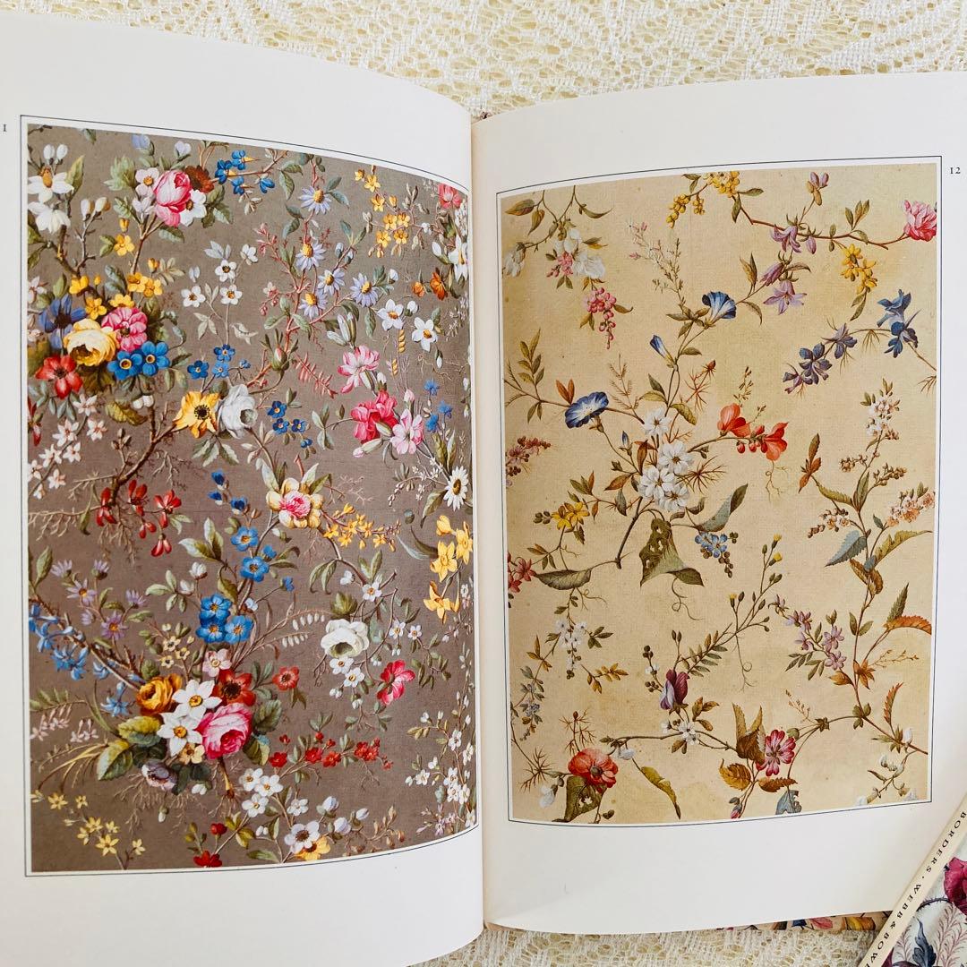洋書　古書　ヴィクトリア&アルバート博物館カラーブック　フローラル2冊セット♪