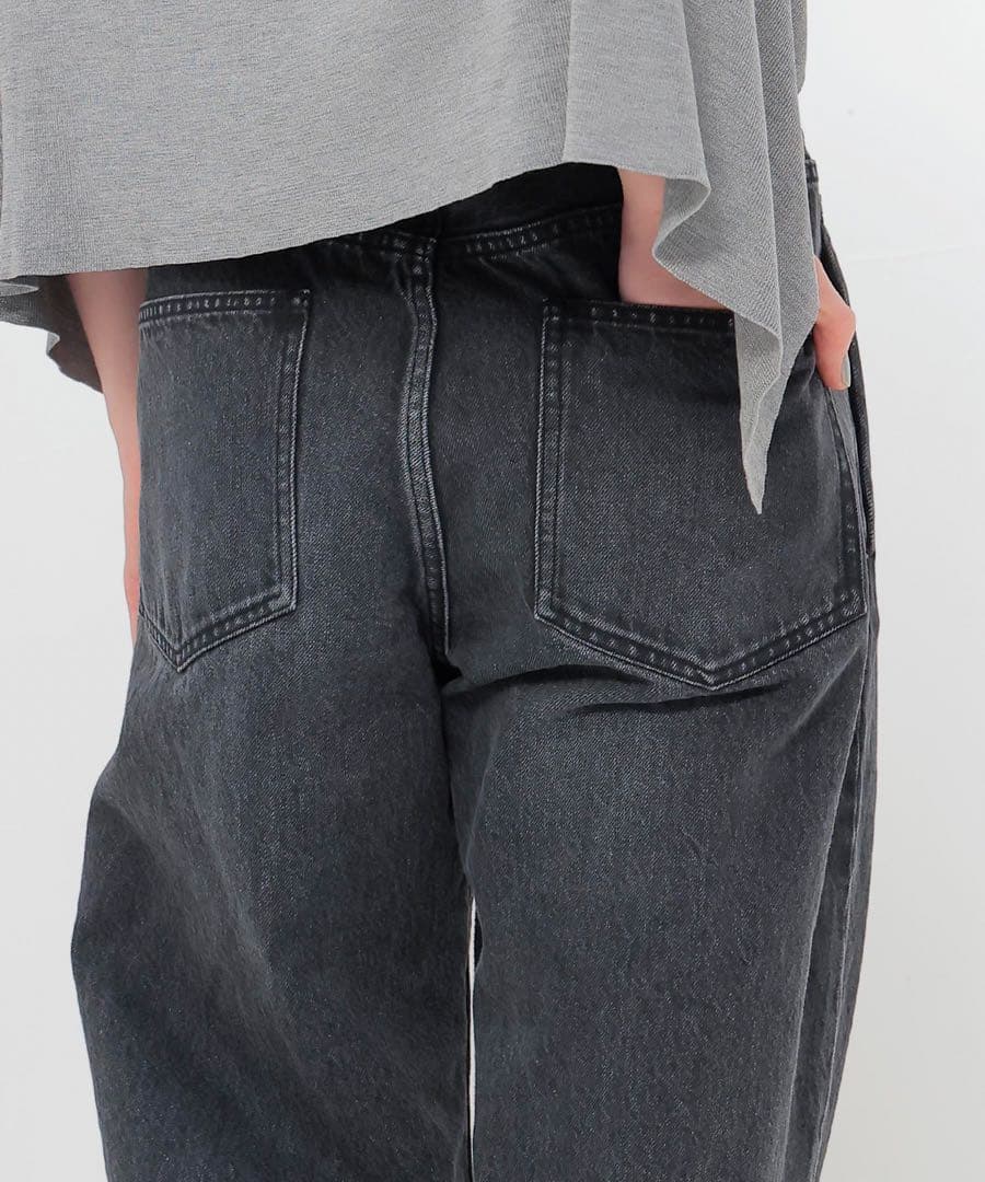 パンツ DRESSLAVE over tuck black denim pants