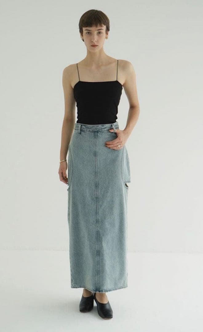 正規品 CLANE CIRCLE CUT LAYERED DENIM SKIRT