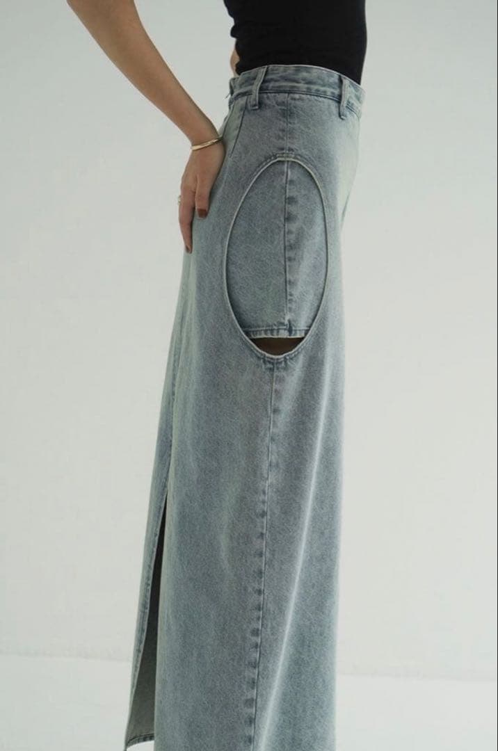 正規品 CLANE CIRCLE CUT LAYERED DENIM SKIRT