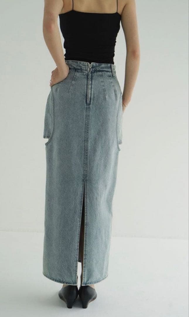 正規品 CLANE CIRCLE CUT LAYERED DENIM SKIRT