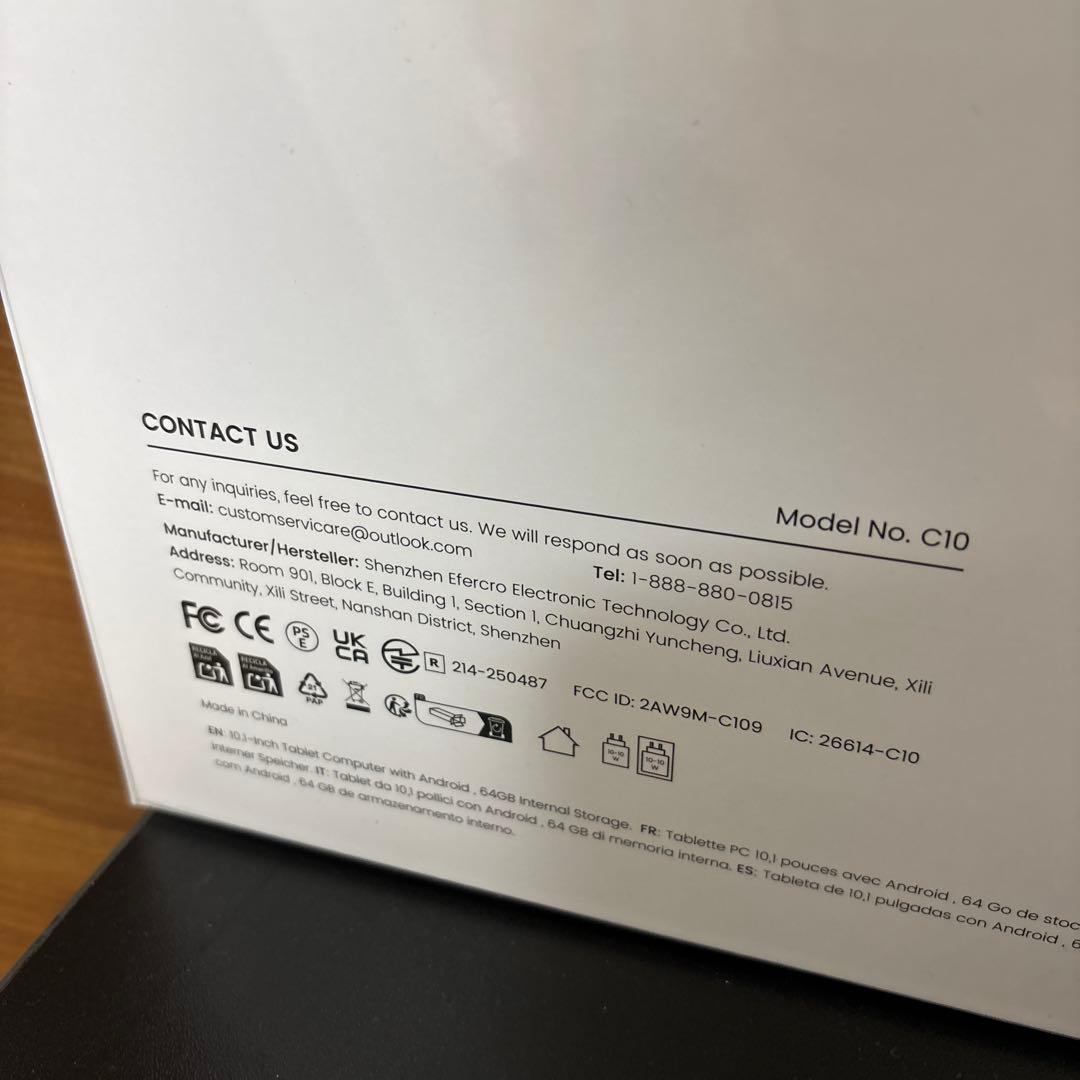 タブレット 10インチ Android 15 Wi-Fiモデル 20＋64GB