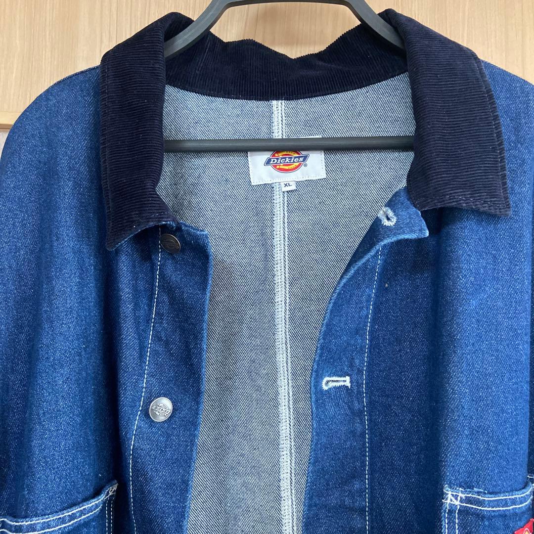 Dickies デニムカバーオール XL ダークブルー裏地なし