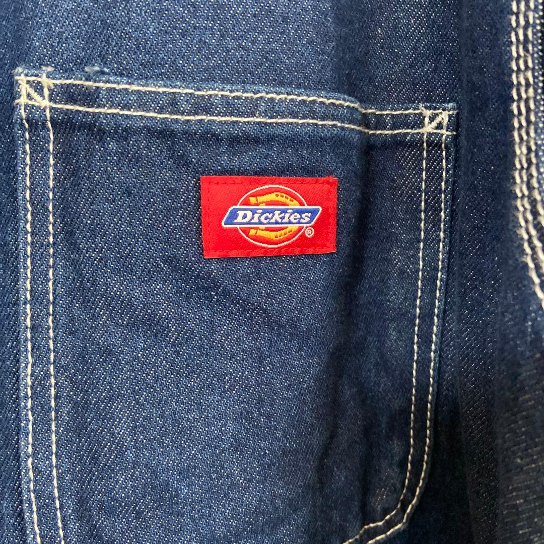 Dickies デニムカバーオール XL ダークブルー裏地なし