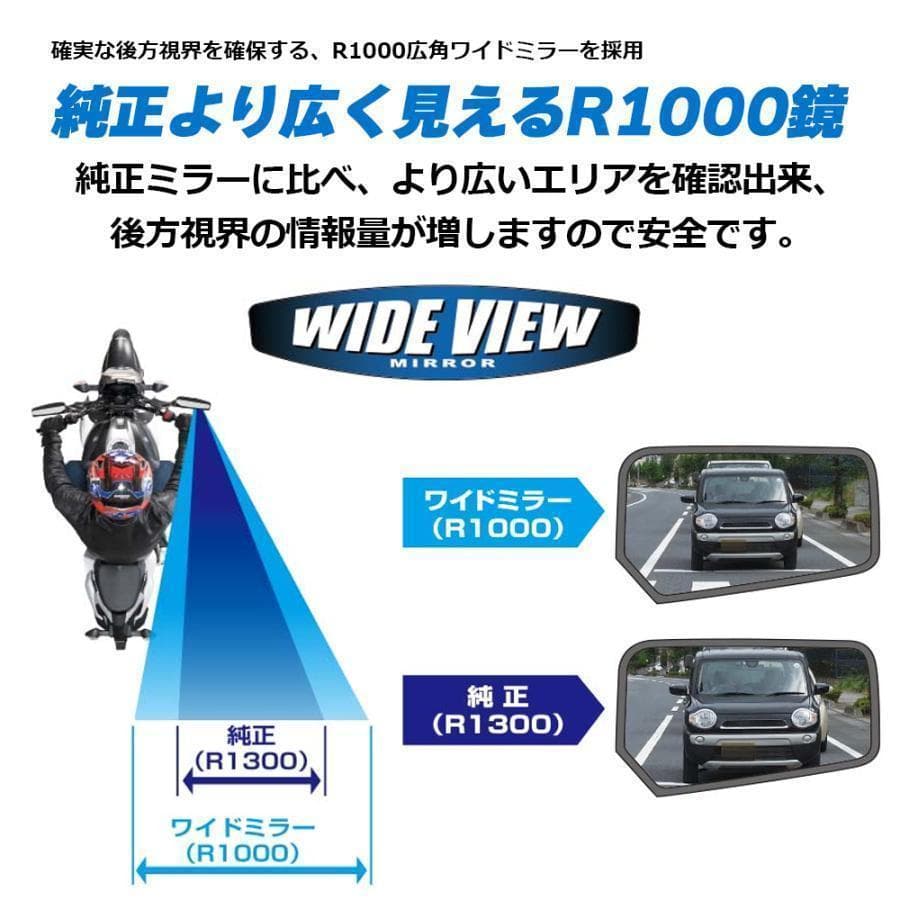 TANAX NA015 ナポレオンミラー クロス2 ネジ径ナポミラ 右左セット