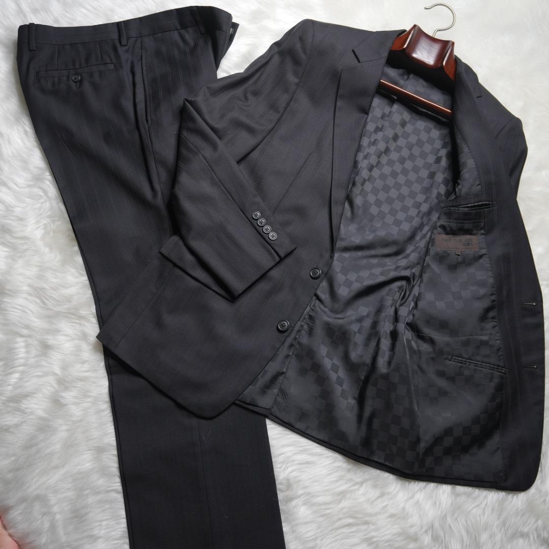 ✨美品✨コムサデモード スーツ シングル シルク キュプラ メンズ 総裏地