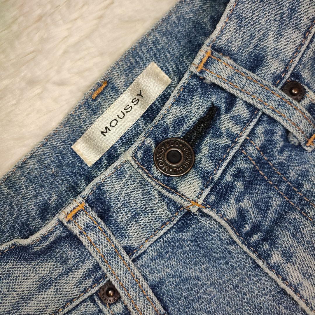 MOUSSY size 23 MVS フレアデニム ライトブルー マウジー