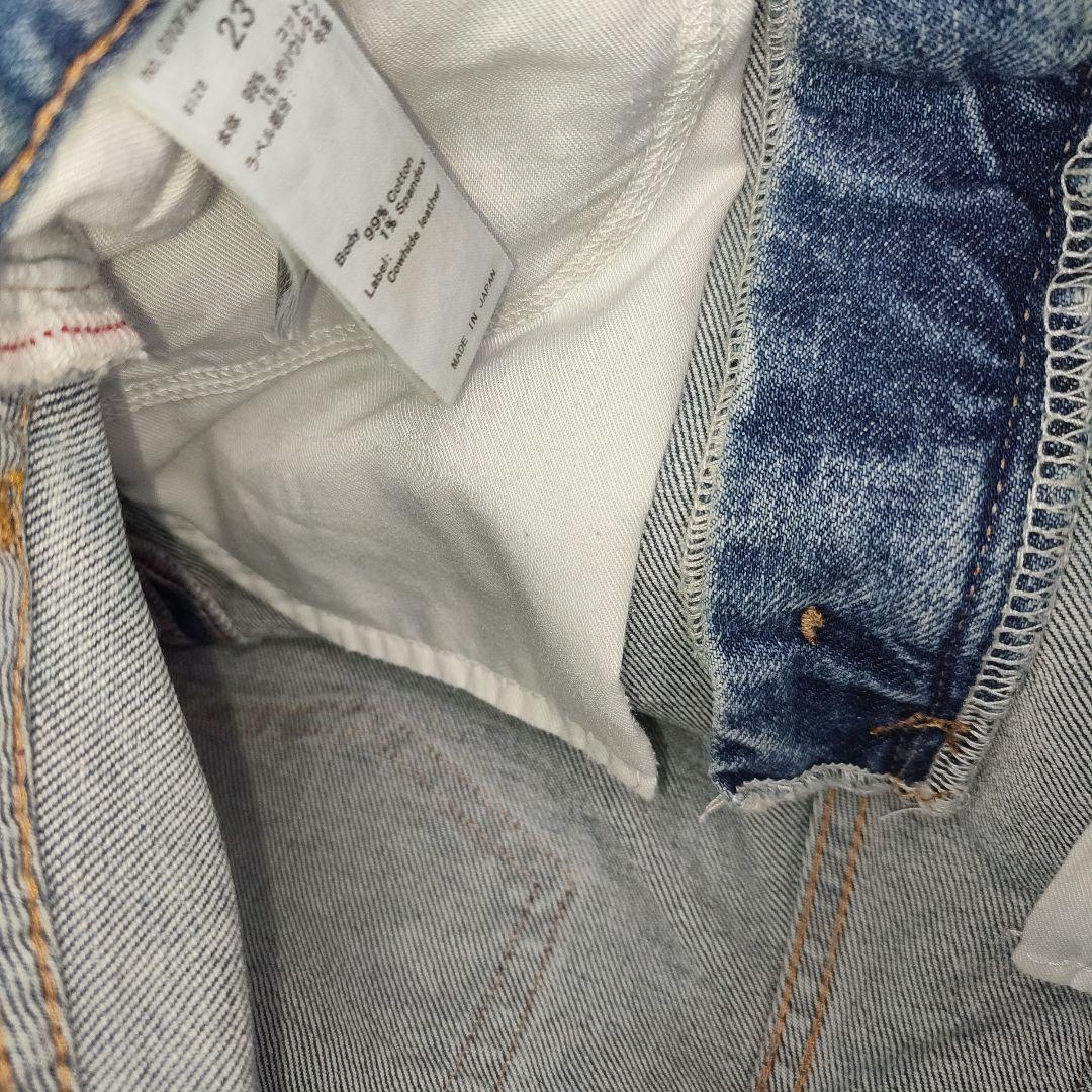MOUSSY size 23 MVS フレアデニム ライトブルー マウジー