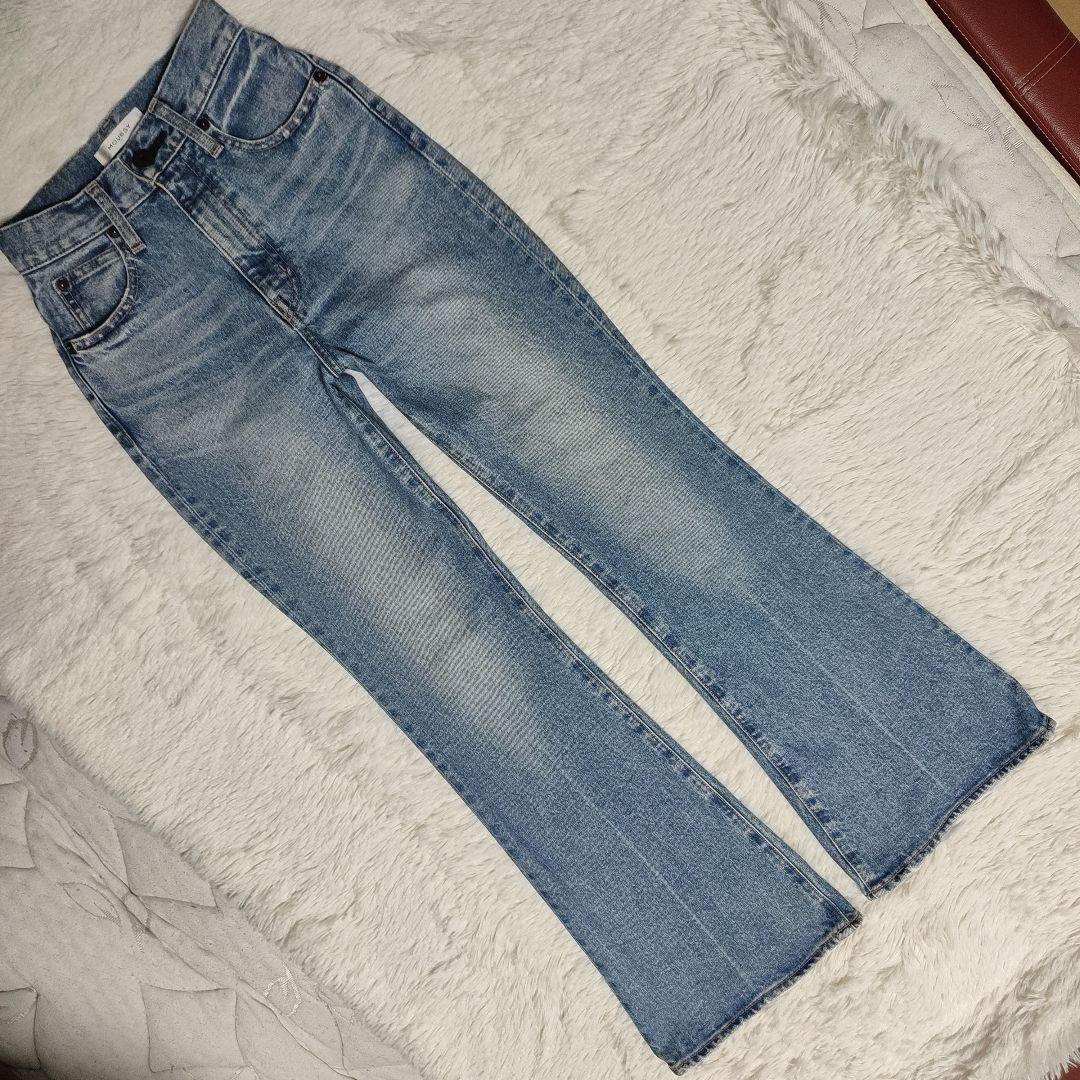 MOUSSY size 23 MVS フレアデニム ライトブルー マウジー