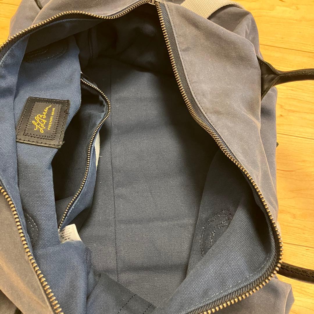 LLBEAN ネイビー キャンバス ボストンバッグ