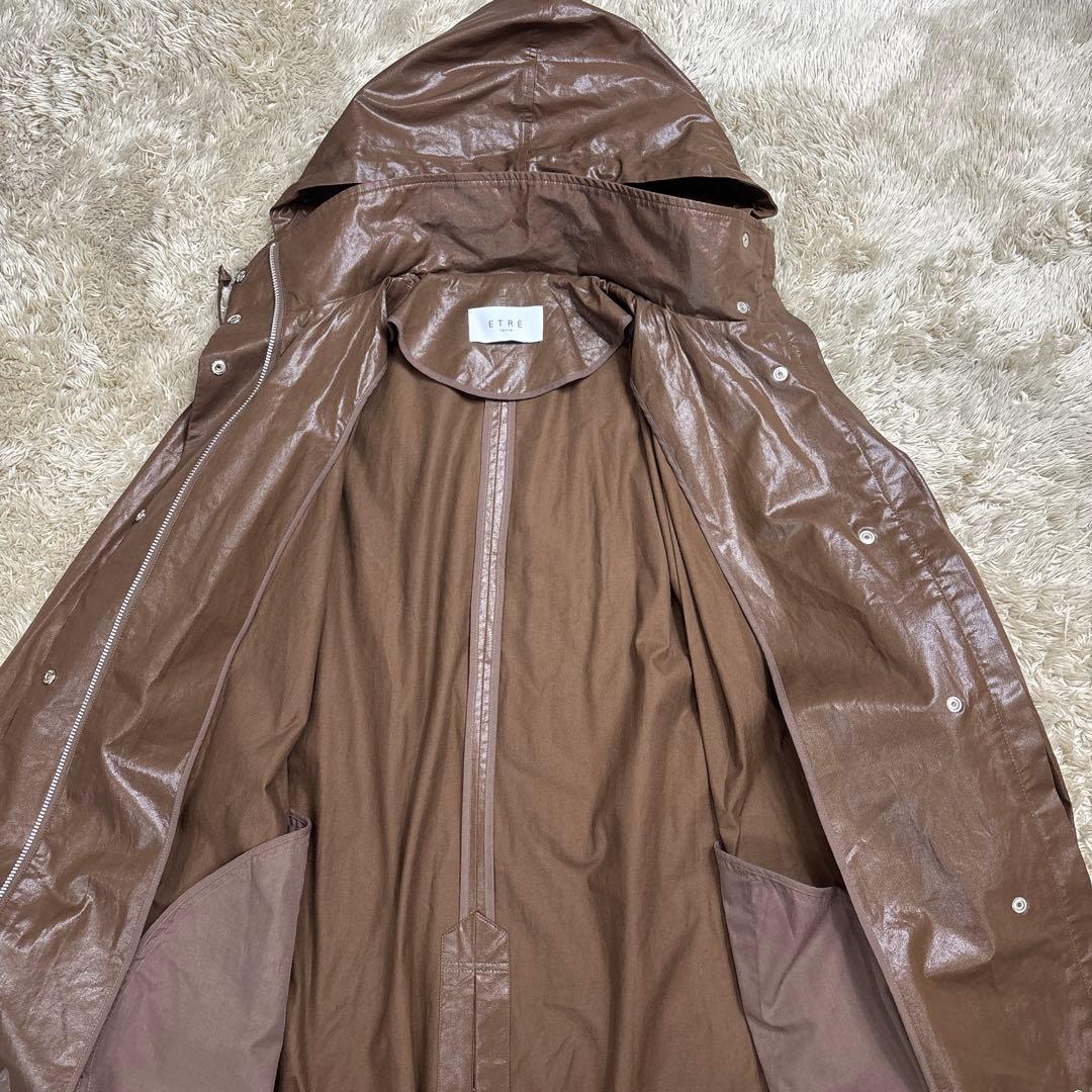 【新品、未使用】ETRE TOKYO◆ コットンロングライトブルゾン　茶