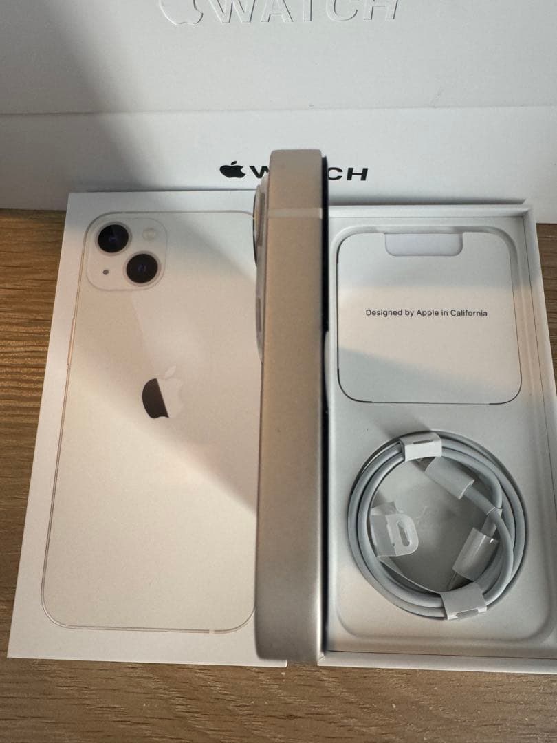 iPhone 13 スターライト128GB BT100%液晶新品※説明文必読