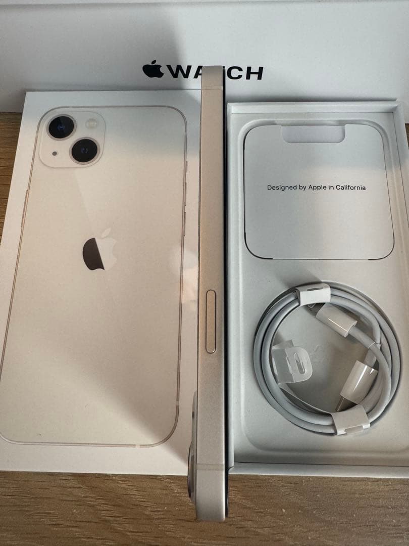 iPhone 13 スターライト128GB BT100%液晶新品※説明文必読