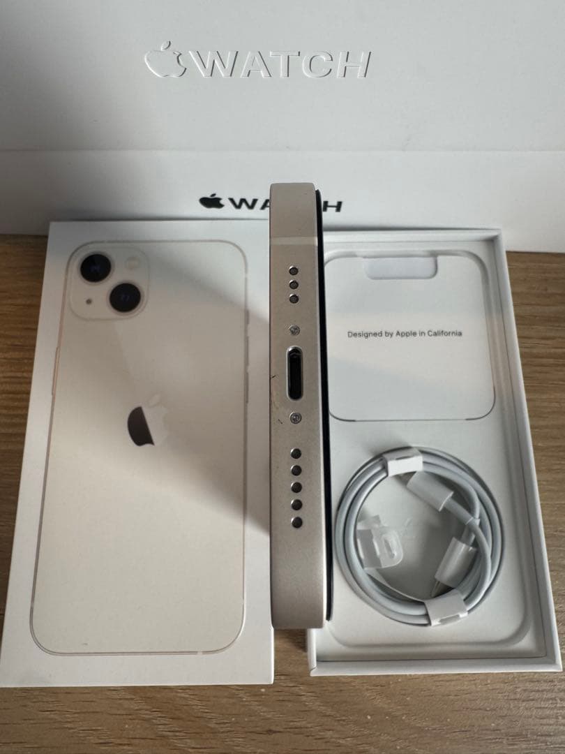 iPhone 13 スターライト128GB BT100%液晶新品※説明文必読