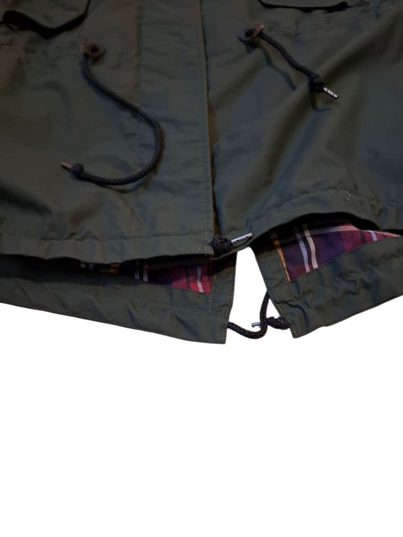 ​AIGLE エーグル モッズコート レディース M ナイロン チェック カーキ