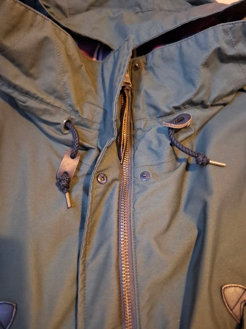 ​AIGLE エーグル モッズコート レディース M ナイロン チェック カーキ