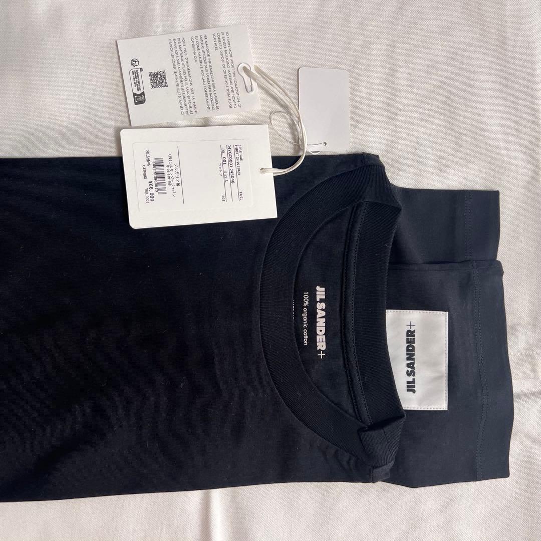 JIL SANDER+ T-SHIRT CN L ジルサンダープラス 黒 1枚