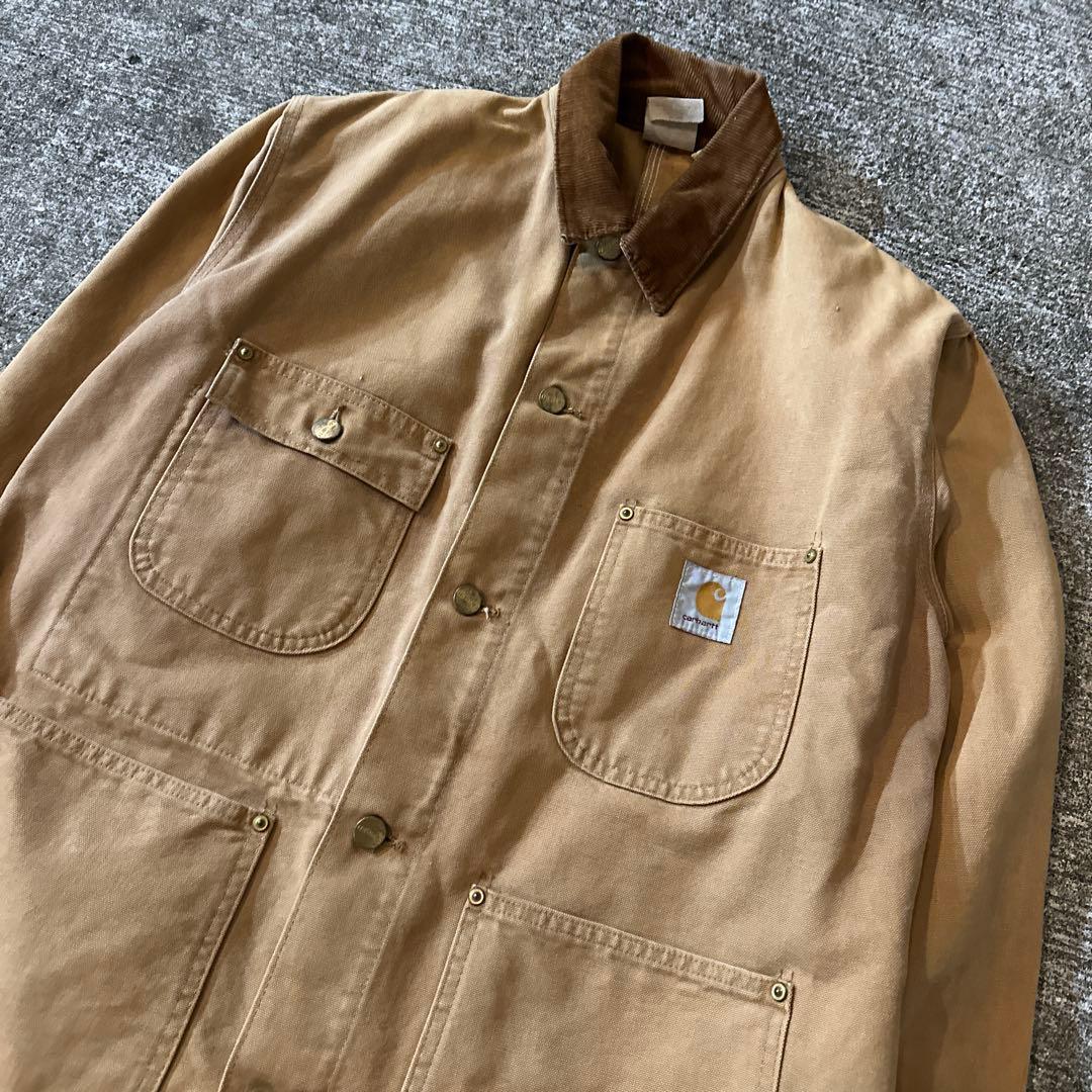 80s Carhartt ミシガンチョアコート 裏地なし　カバーオール 星タグ