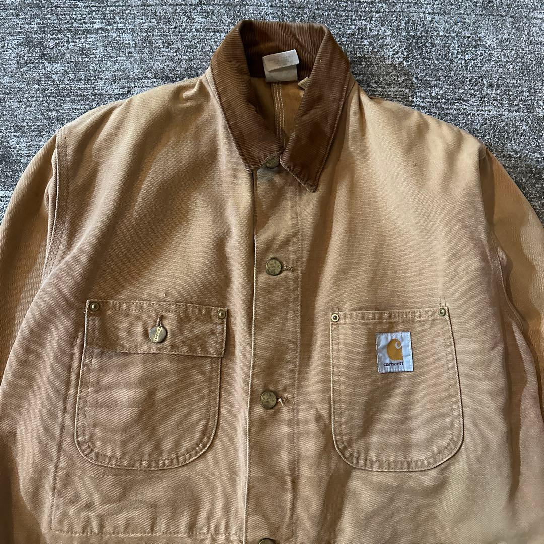 80s Carhartt ミシガンチョアコート 裏地なし　カバーオール 星タグ