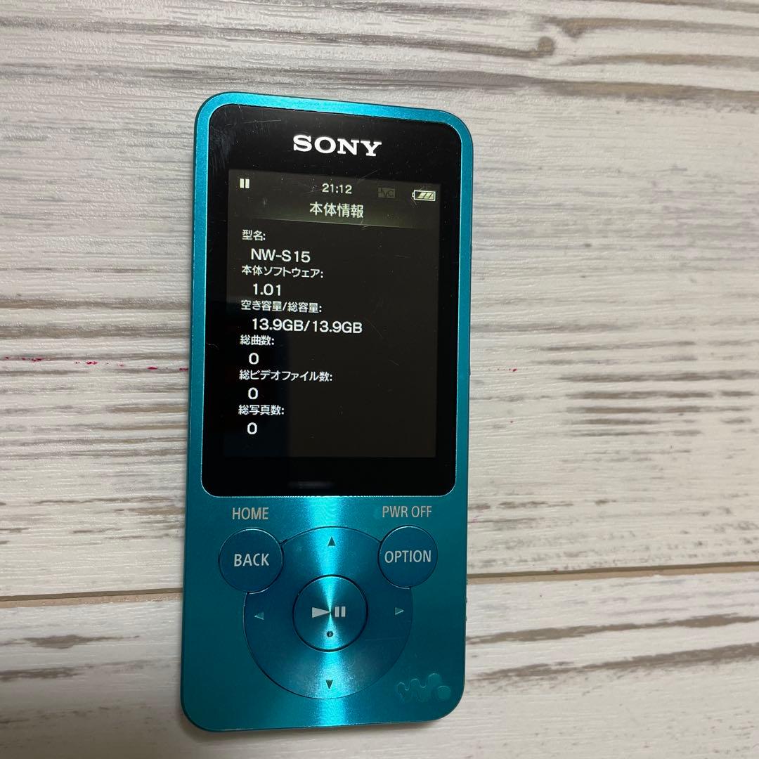 SONY デジタルオーディオプレーヤー 青　NW-S15