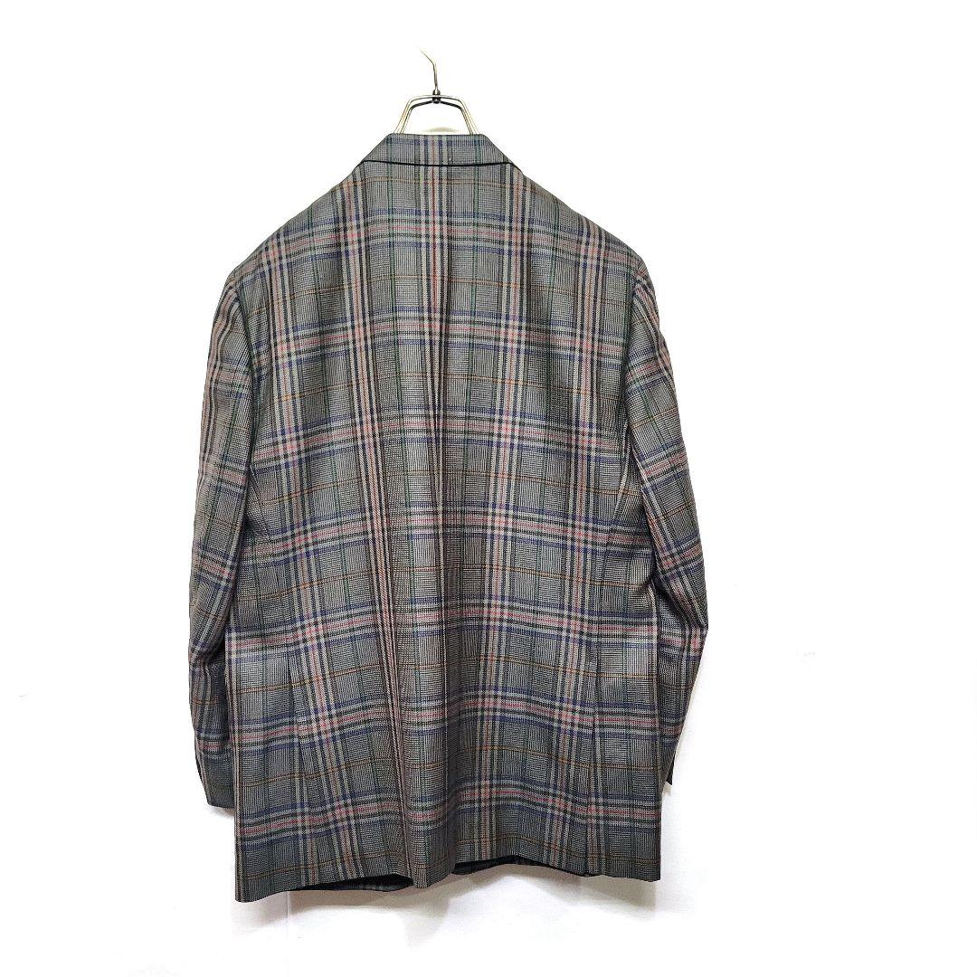 DAKS ダックス テーラードジャケット ウール チェック柄 LL