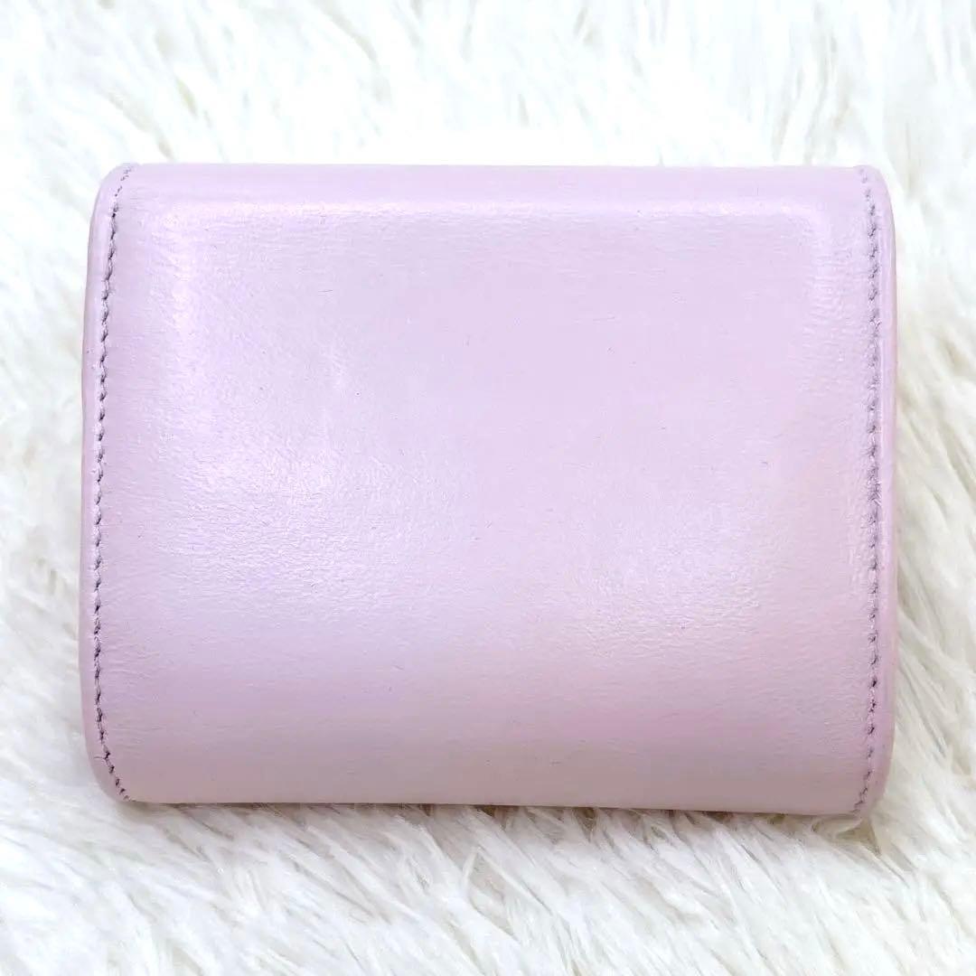 CELINE トリオンフ スモールフラップウォレット 三つ折り ピンク