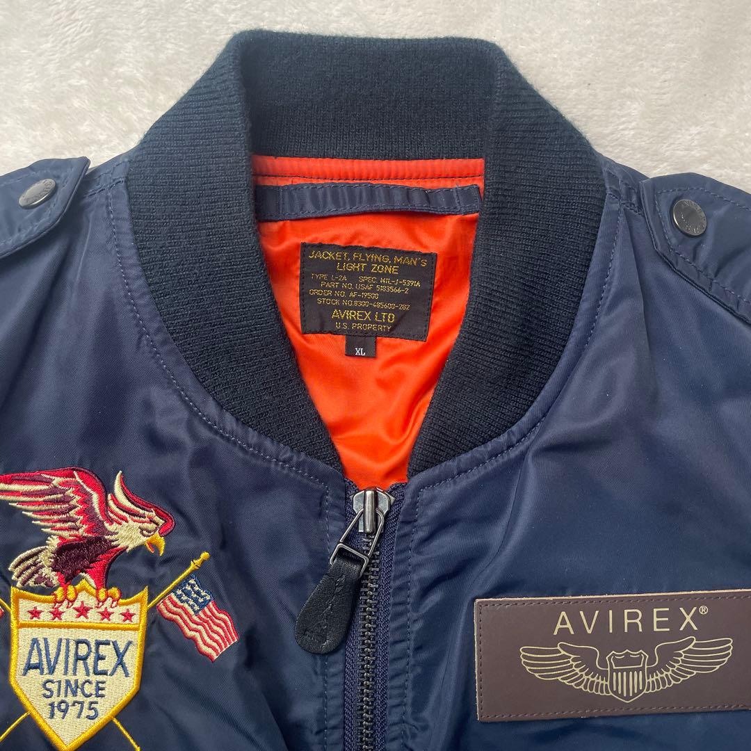 専用AVIREX MA-1ジャケット 紺 ワッペン パッチ 6172116