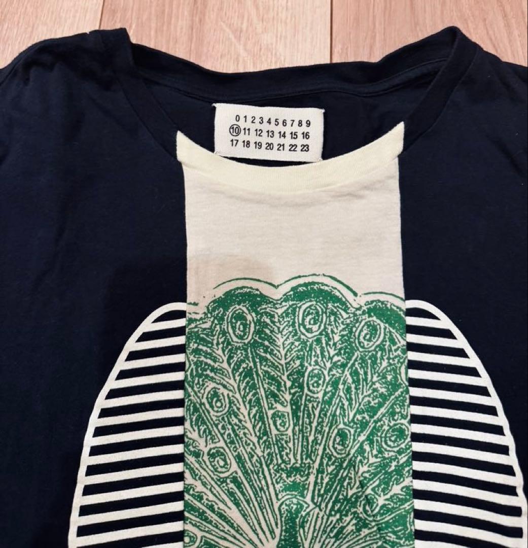 マルタンマルジェラ⑩ グラフィックTシャツ ネイビー/ホワイト46