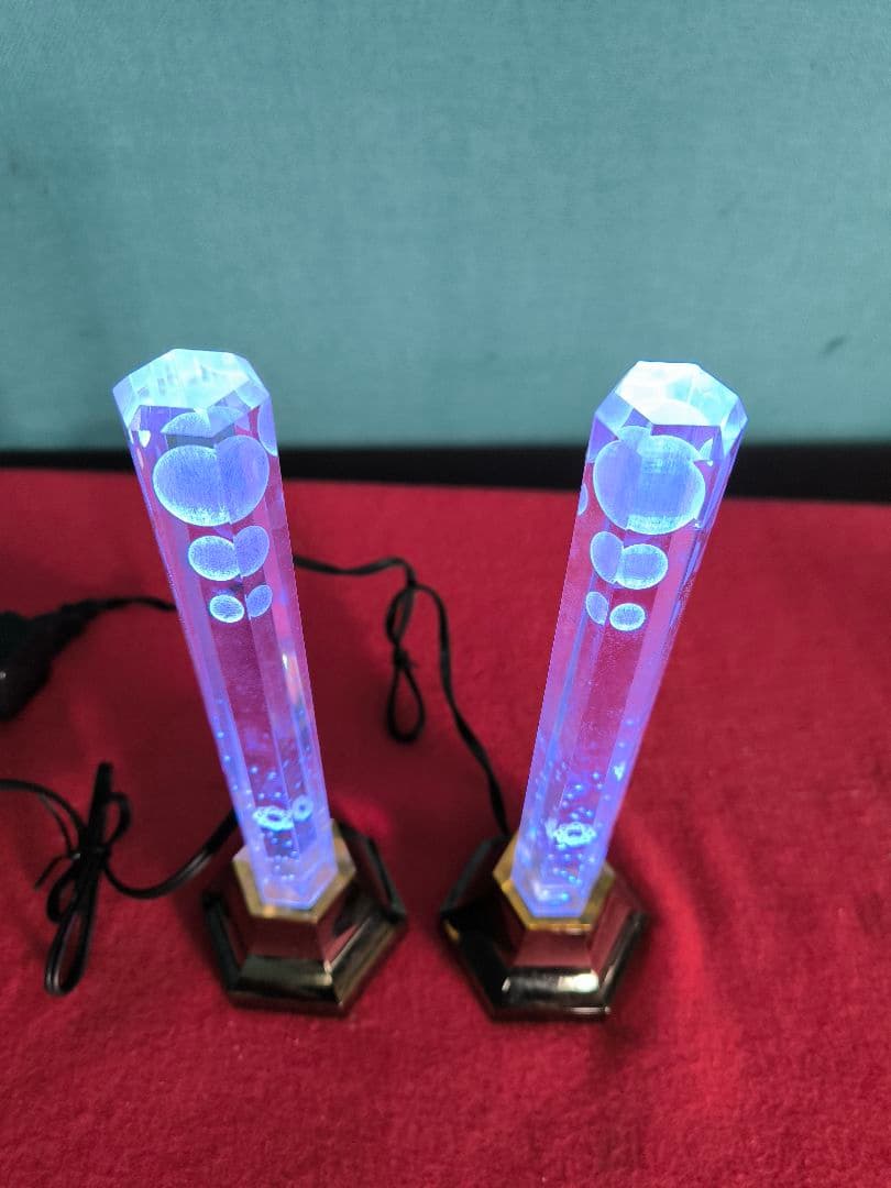 創価学会　クリスタルガラス製/クリスタルキャンドル×2/大サイズ/大型仏壇用