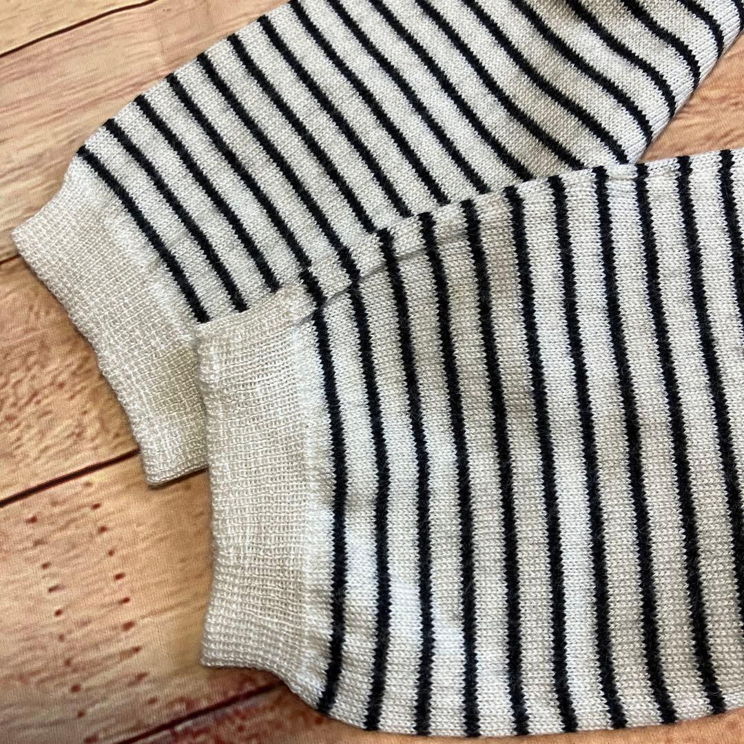 【極美品】PRADA（プラダ）上質シルク　ストライプニットカーディガン　M