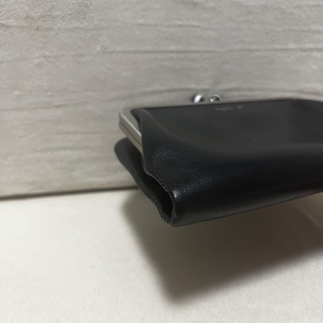agnis.b 黒 レザー がま口財布