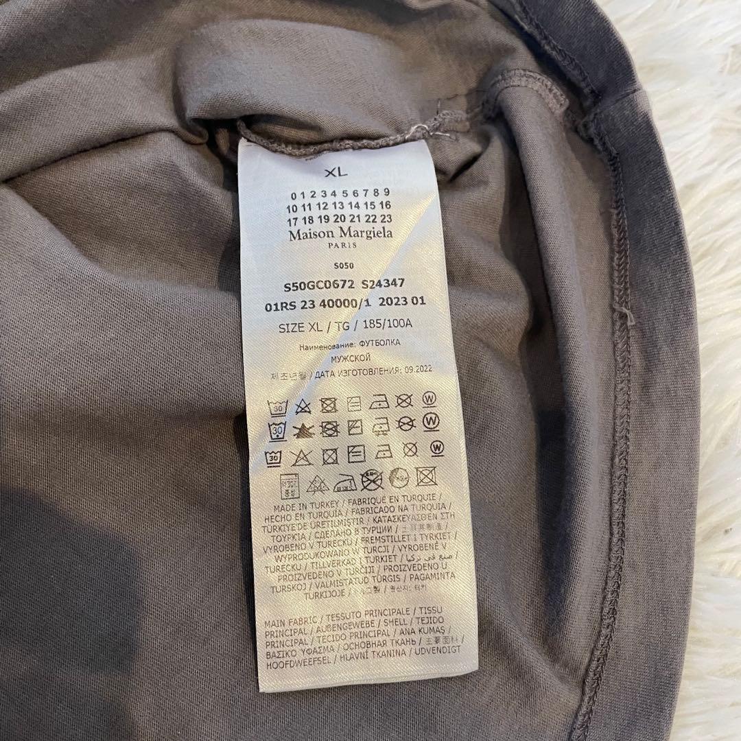 メゾンマルジェラ Tシャツ XL グレー ４つタグ 4ステッチ Margiela