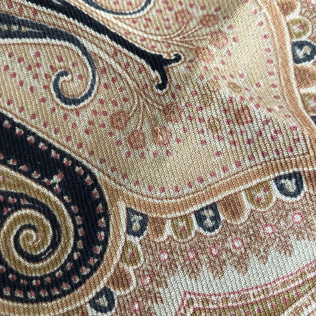 ETRO ウール＆シルク　ストール　ペイズリー　エトロ　絹　毛　イタリア製