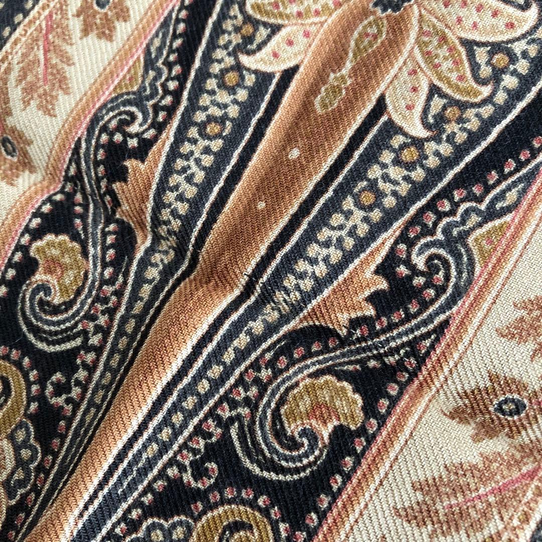 ETRO ウール＆シルク　ストール　ペイズリー　エトロ　絹　毛　イタリア製